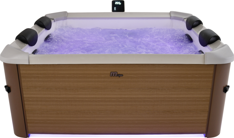 MSpa Whirlpool OSLO AMBER neustes Modell 2025 inkl. LED, WiFi, UVC - 120 Luftdüsen // 8 Hydromassagedüsen