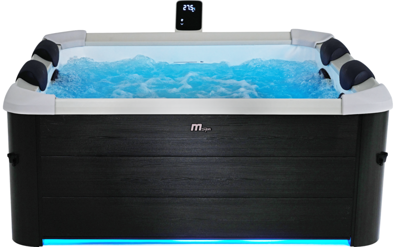 MSpa Whirlpool OSLO PLUS XXL größeres Modell 2025 inkl. LED, WiFi, UVC & OZON - 140 Luftdüsen // 8 Hydromassagedüsen